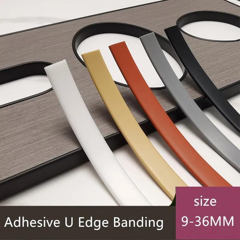 16MM 18MM Adhesive U Edge Banding Veneer Edging Table Furniture Soft TPE  Edgeband Desk Cabinet wardrobe decoration